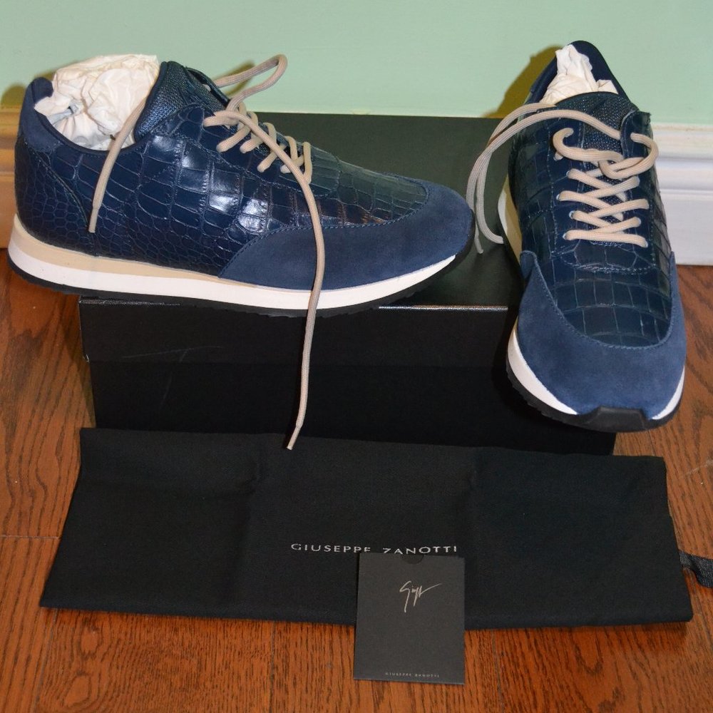Giuseppe Zanotti Braky Croc Embossed Sneakers